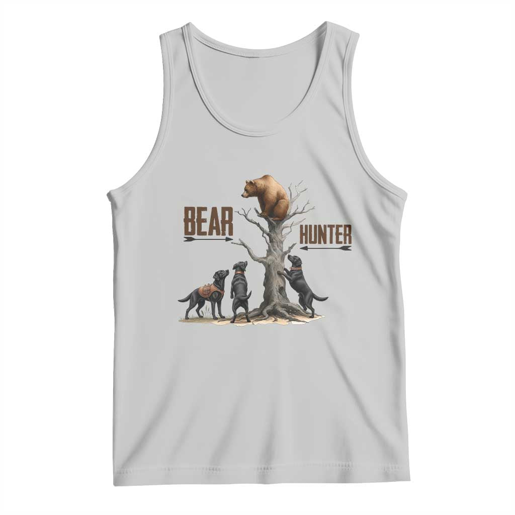 Bear Hunter Tank Top Black Lab Retriever Funny Hunting Gift TS12 Ash Print Your Wear