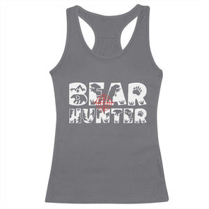 Bear Hunter Racerback Tank Top Outdoor Adventure Gift TS12 Charcoal Print Your Wear