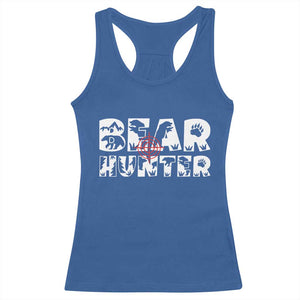 Bear Hunter Racerback Tank Top Outdoor Adventure Gift TS12 Royal Blue Print Your Wear