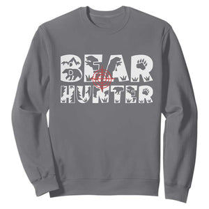 Bear Hunter Sweatshirt Outdoor Adventure Gift TS12 Charcoal Print Your Wear