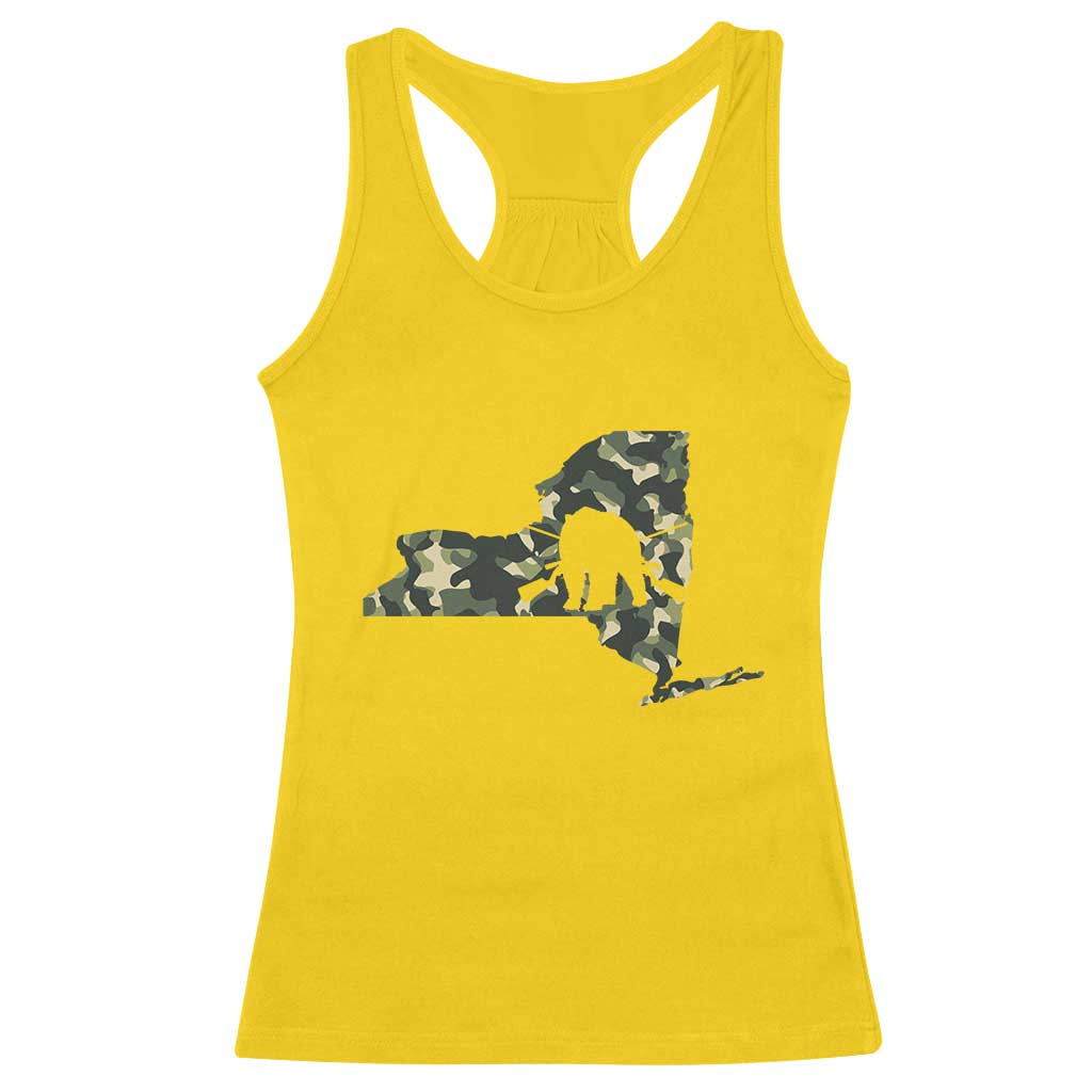 New York Bear Hunter Racerback Tank Top Camo Map Hunting Season Gift TS12 Daisy Print Your Wear
