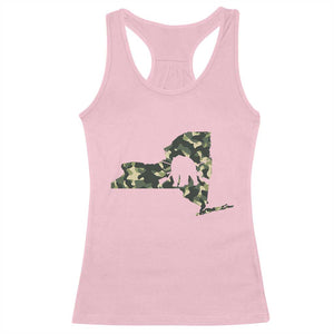 New York Bear Hunter Racerback Tank Top Camo Map Hunting Season Gift TS12 Light Pink Print Your Wear