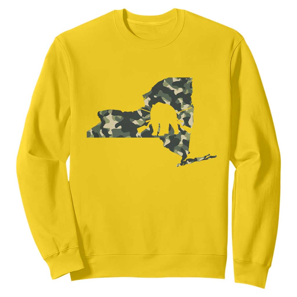New York Bear Hunter Sweatshirt Camo Map Hunting Season Gift TS12 Daisy Print Your Wear