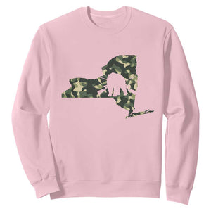 New York Bear Hunter Sweatshirt Camo Map Hunting Season Gift TS12 Light Pink Print Your Wear
