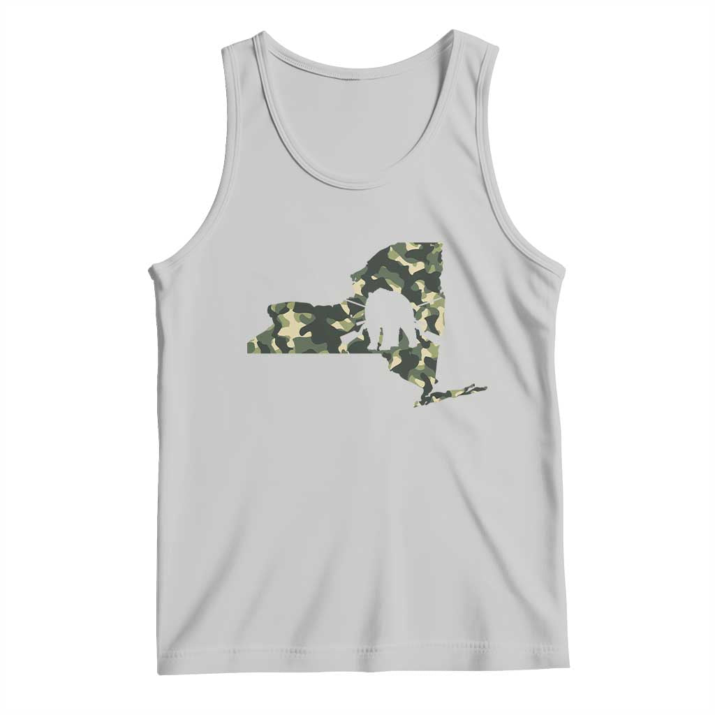 New York Bear Hunter Tank Top Camo Map Hunting Season Gift TS12 Ash Print Your Wear