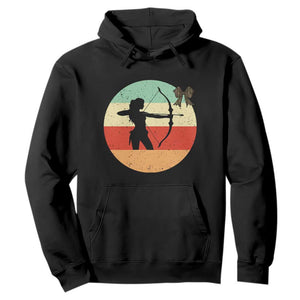 Retro Sunset Hunter Gift Hoodie Women Bow Hunters TS12 Black Print Your Wear