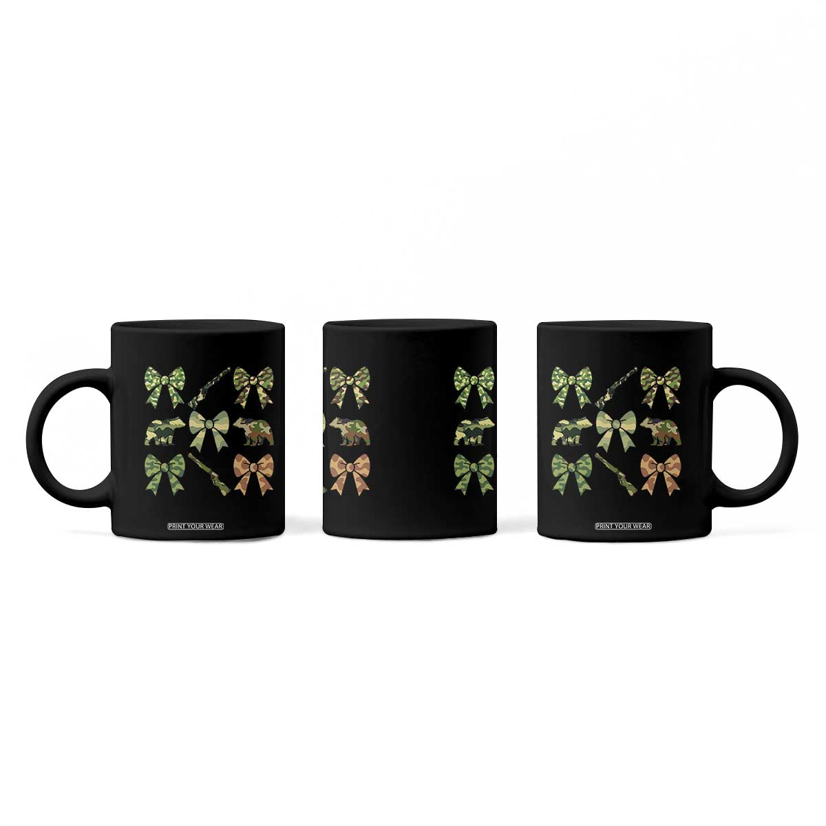 Women Bear Hunting Season Coffee Mug Camo Bow Coquette Gift TS12 Print Your Wear