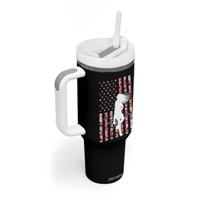 Patriotic Women Bow Hunter Tumbler With Handle American Flag Pink Camo Gift TS12 Print Your Wear