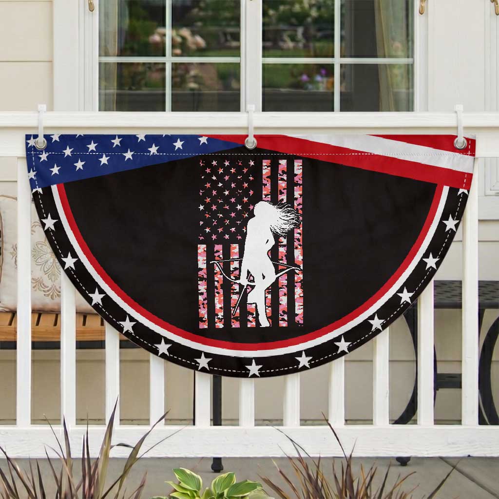 Women Bow Hunter Patriotic Fan Flag American Flag Pink Camo Gift TS12 2pcs pack Classic Black Print Your Wear