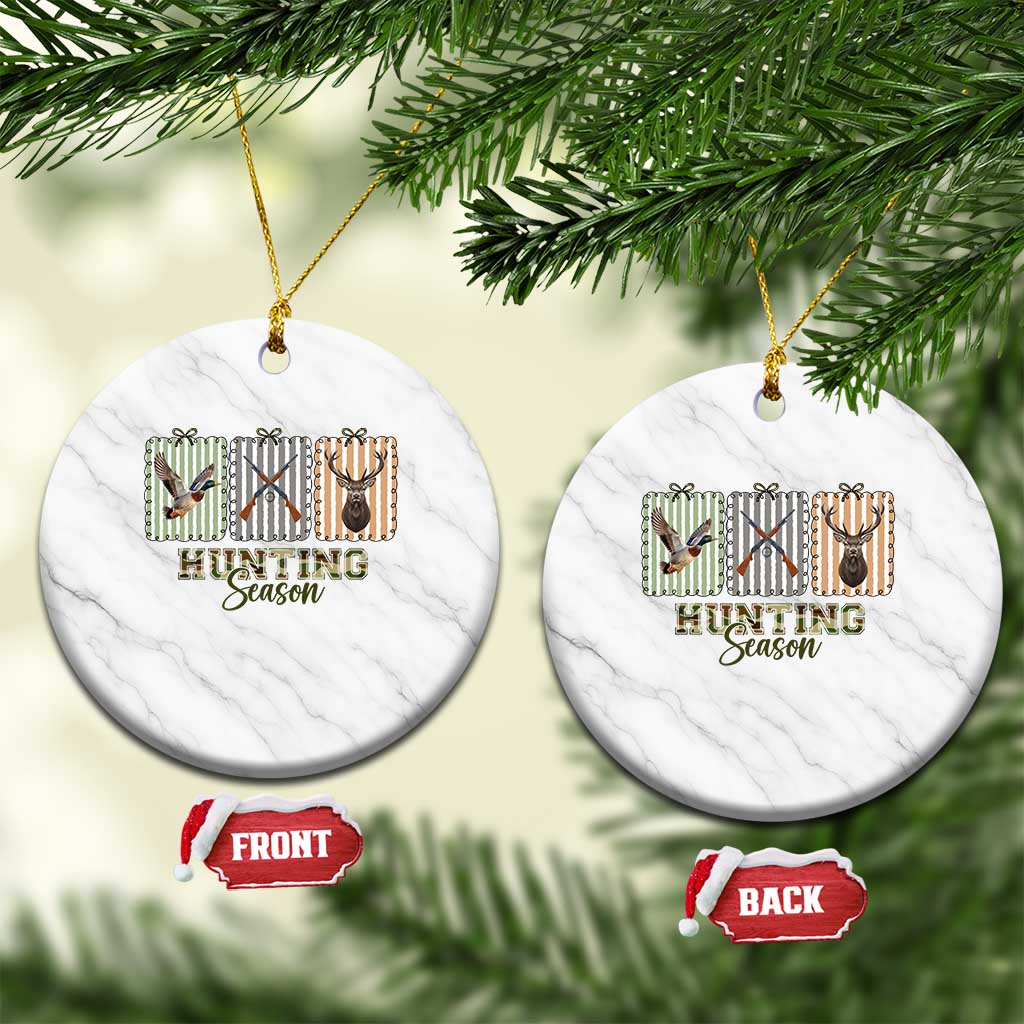 Hunting Season Ceramic Ornament Funny Hunter Wife Gift TS12 1pc White Marble Print Your Wear