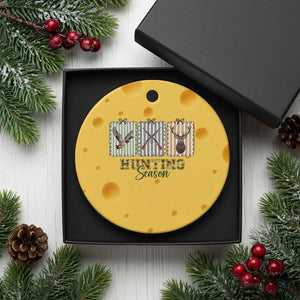 Hunting Season Ceramic Ornament Funny Hunter Wife Gift TS12 1pc Yellow Cheese Print Your Wear