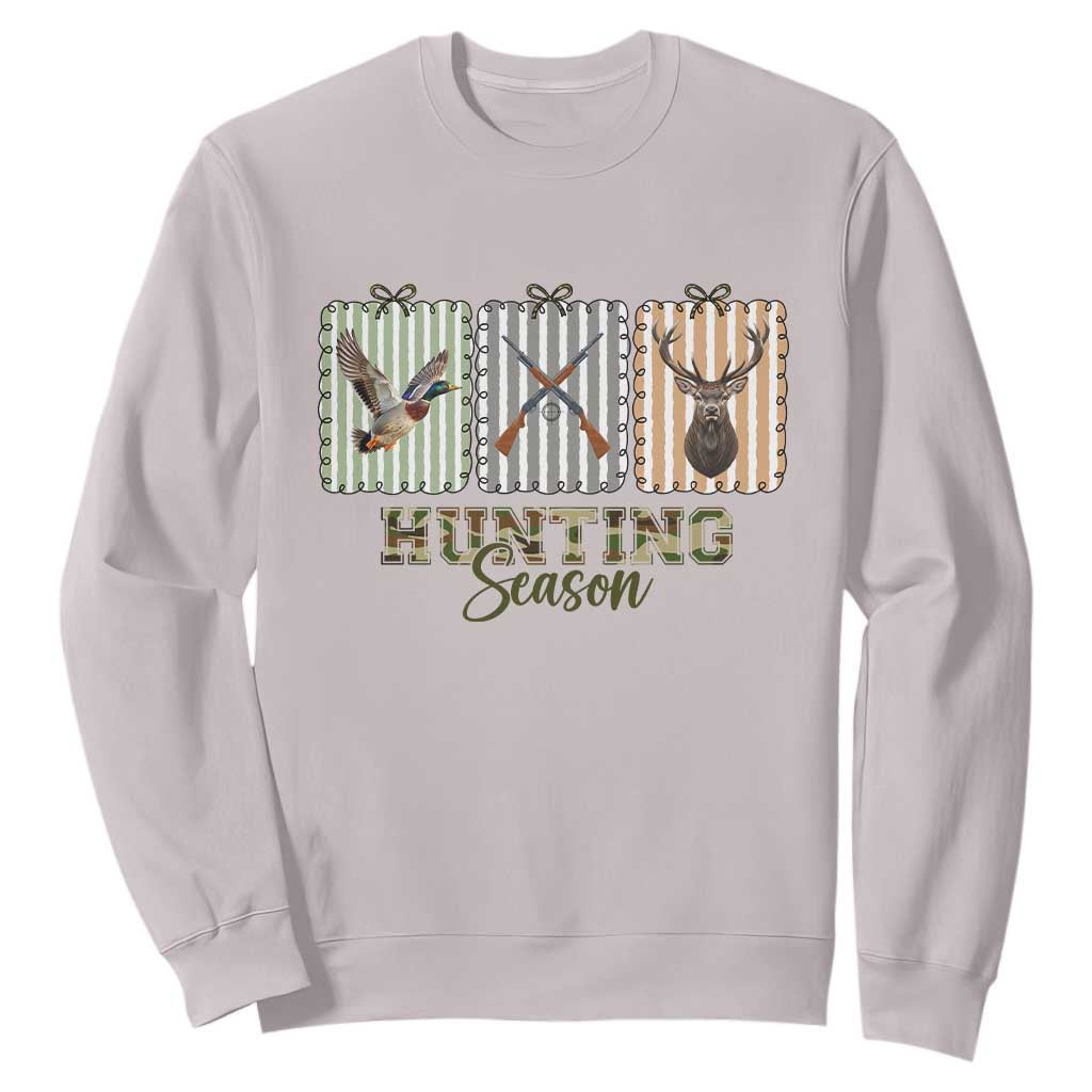 Hunting Season Sweatshirt Funny Hunter Wife Gift TS12 Ice Gray Print Your Wear