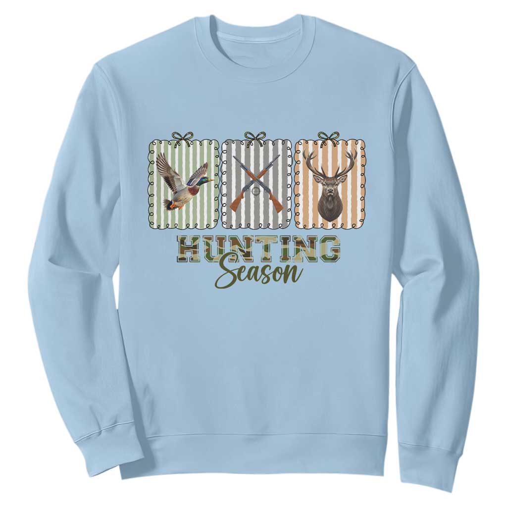 Hunting Season Sweatshirt Funny Hunter Wife Gift TS12 Light Blue Print Your Wear