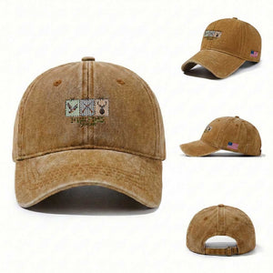 Hunting Season Washed Cotton Baseball Cap Funny Hunter Wife Gift TS12 Washed Cap Universal Fit Yellow Ochre Print Your Wear