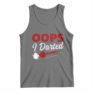 Dart Player Sarcasm Gift Tank Top Funny Oops I Darted TS12 Black Heather Print Your Wear