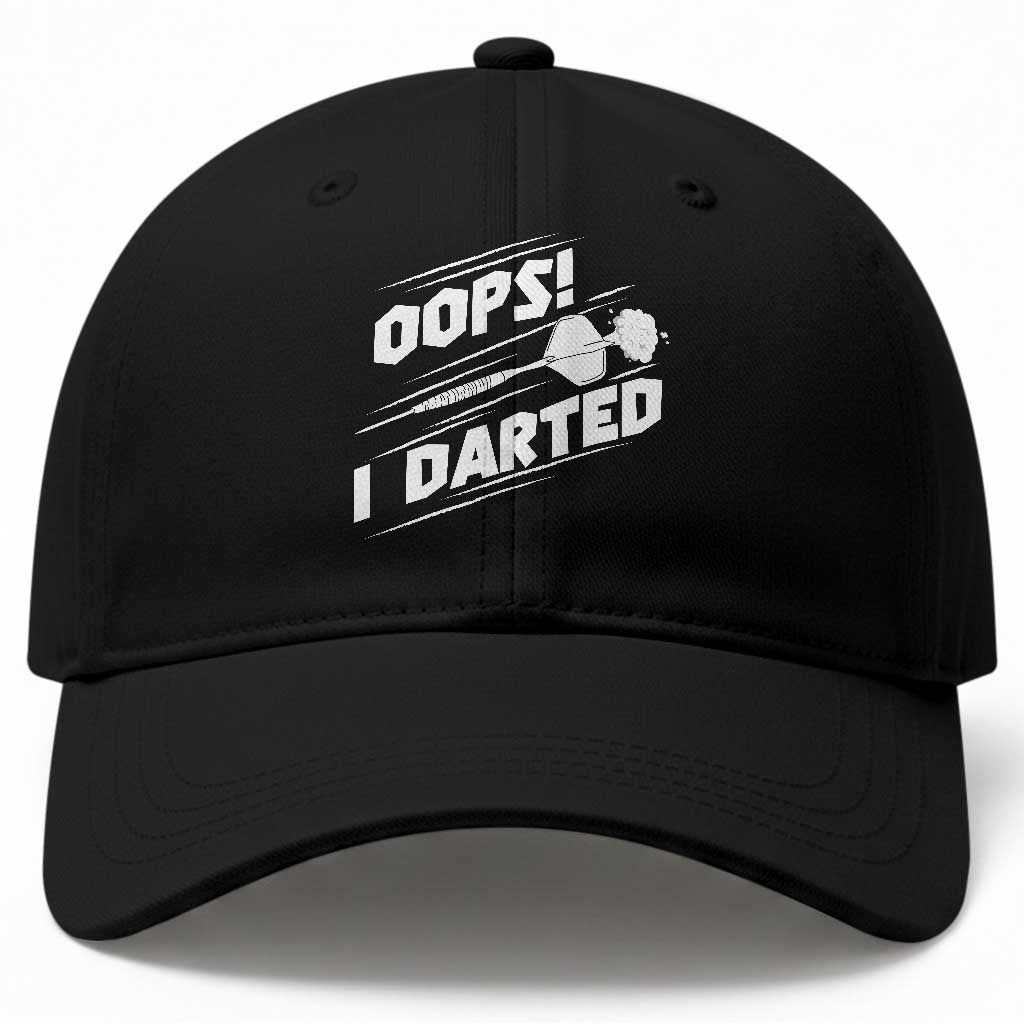 Funny Dart Thrower Baseball Cap Oops I Darted Gift For Dartist TS12 Print Your Wear