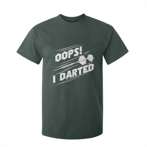 Funny Dart Thrower T Shirt For Kid Oops I Darted Gift For Dartist TS12 Dark Forest Green Print Your Wear