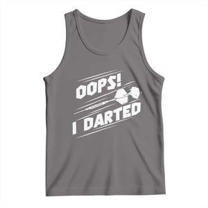 Funny Dart Thrower Tank Top Oops I Darted Gift For Dartist TS12 Deep Heather Print Your Wear