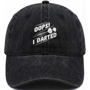 Funny Dart Thrower Washed Cotton Baseball Cap Oops I Darted Gift For Dartist TS12 Print Your Wear