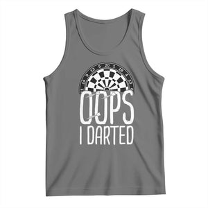 Sarcastic Dartist Gift Tank Top Funny Oops I Darted Darts Lover TS12 Black Heather Print Your Wear