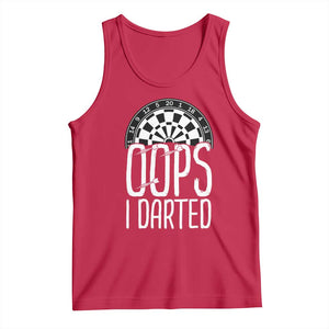 Sarcastic Dartist Gift Tank Top Funny Oops I Darted Darts Lover TS12 Red Print Your Wear