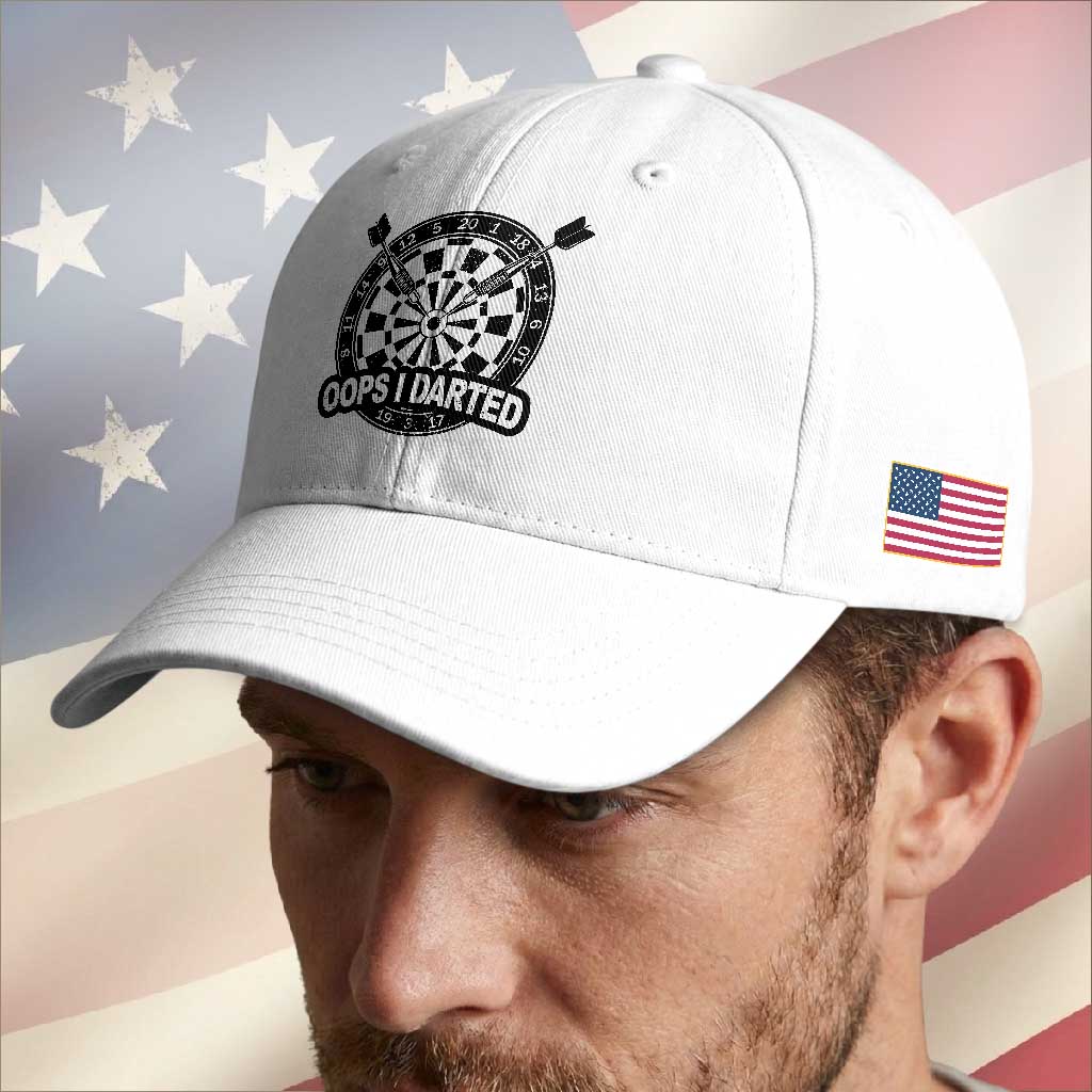 Funny Oops I Darted Baseball Cap Sarcastic Dartist Darts Lover Gift TS12 Print Your Wear