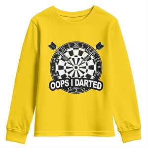 Funny Oops I Darted Youth Sweatshirt Sarcastic Dartist Darts Lover Gift TS12 Daisy Print Your Wear