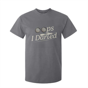 Oops I Darted T Shirt For Kid Funny Pub Darts Lover TS12 Charcoal Print Your Wear