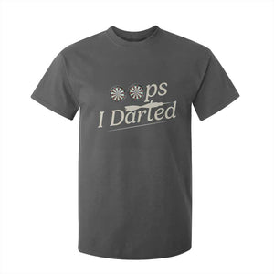 Oops I Darted T Shirt For Kid Funny Pub Darts Lover TS12 Dark Heather Print Your Wear