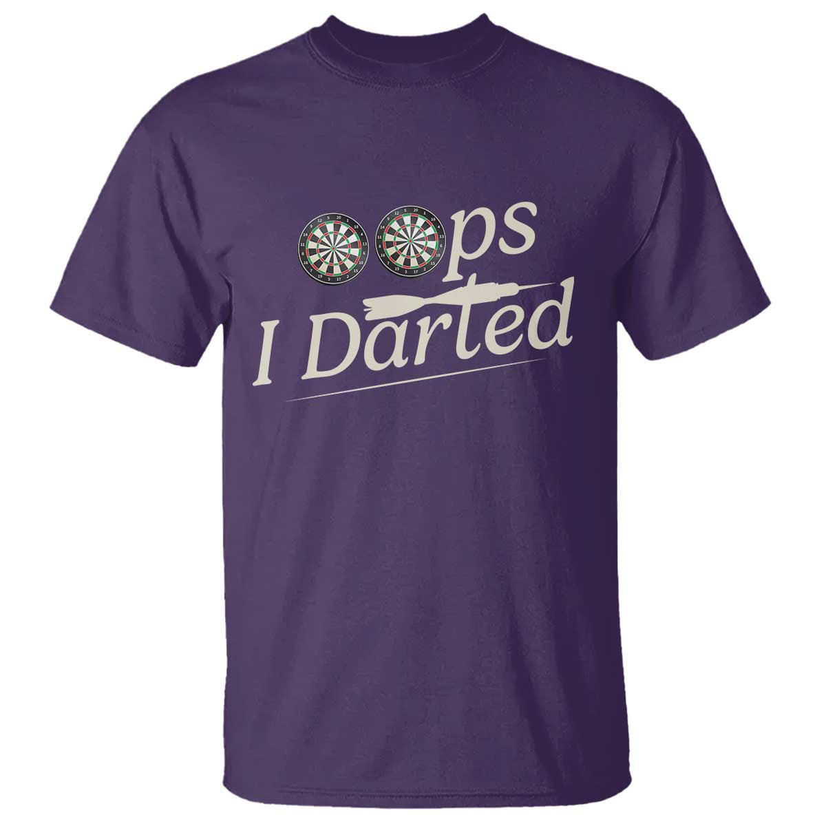 Oops I Darted T Shirt Funny Pub Darts Lover TS12 Purple Print Your Wear