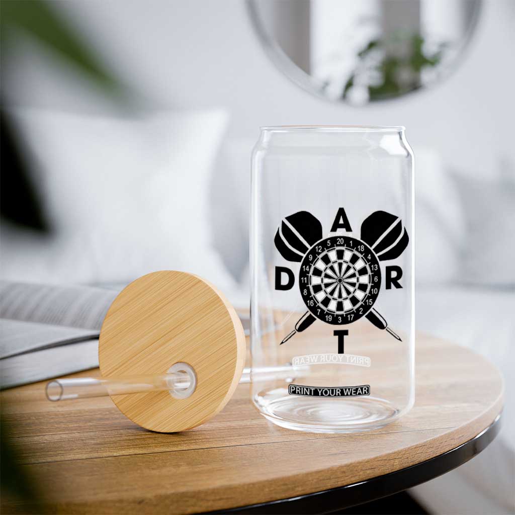 Vintage Dartboard Gift Idea For Dart Lover Glass Can TS12 Print Your Wear