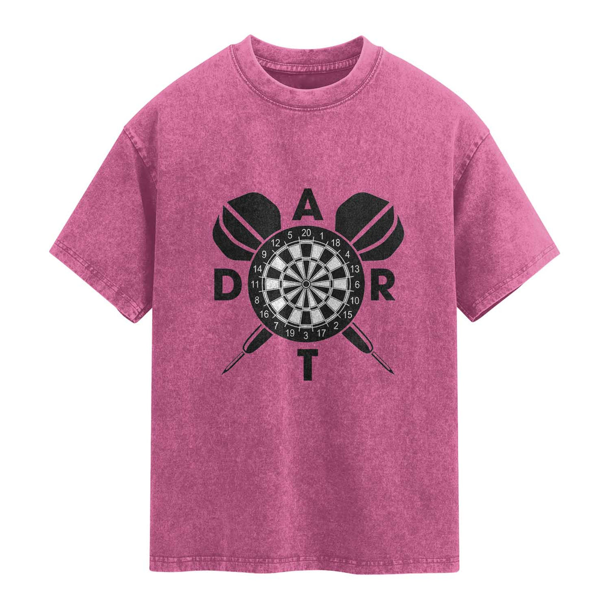 Vintage Dartboard Gift Idea For Dart Lover Washed Cotton T-Shirt
