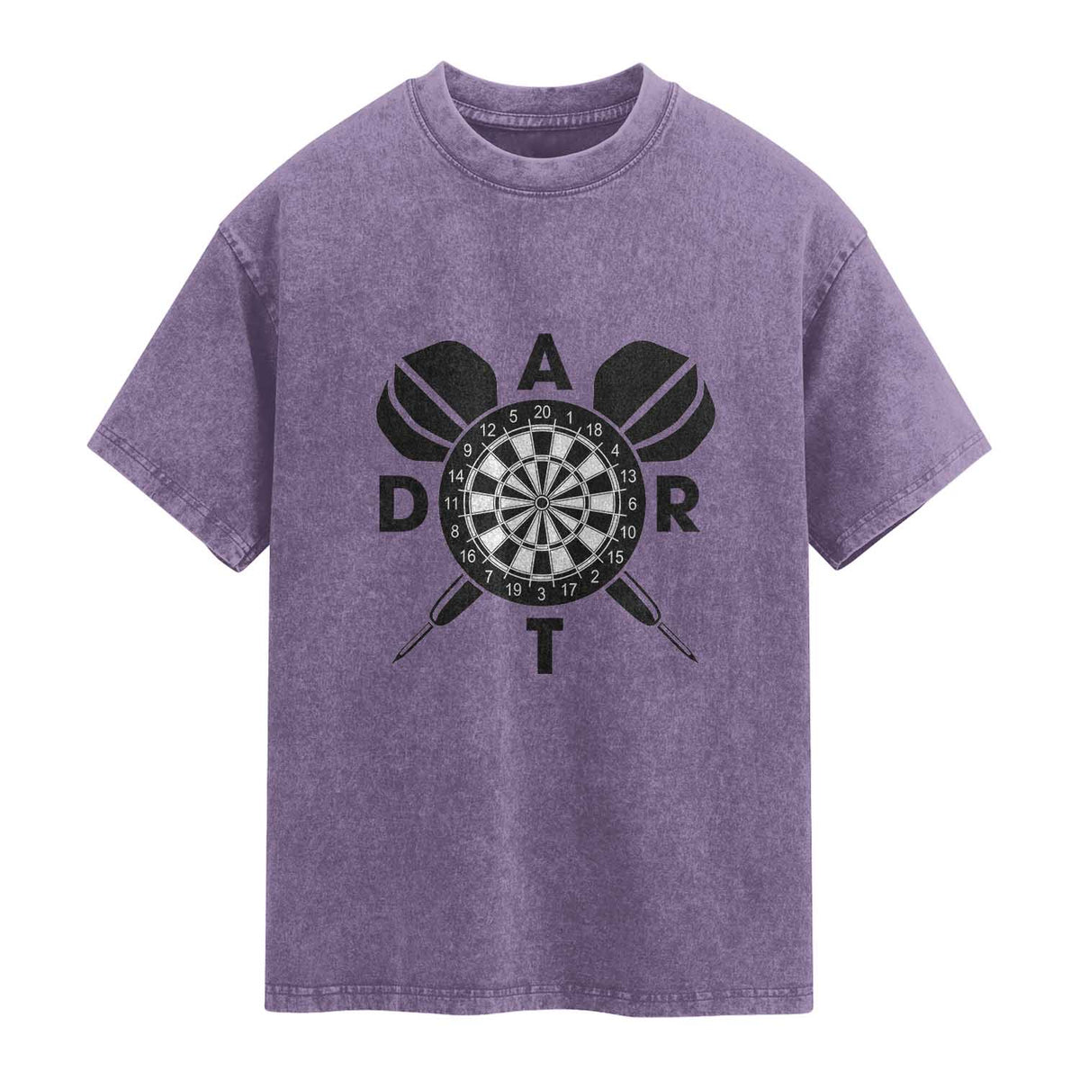 Vintage Dartboard Gift Idea For Dart Lover Washed Cotton T-Shirt