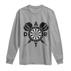 Vintage Dartboard Gift Idea For Dart Lover Long Sleeve Shirt TS12 Sport Gray Print Your Wear