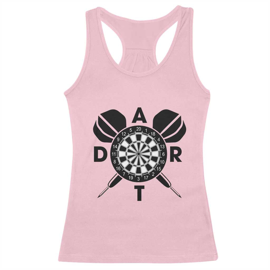 Vintage Dartboard Gift Idea For Dart Lover Racerback Tank Top TS12 Light Pink Print Your Wear