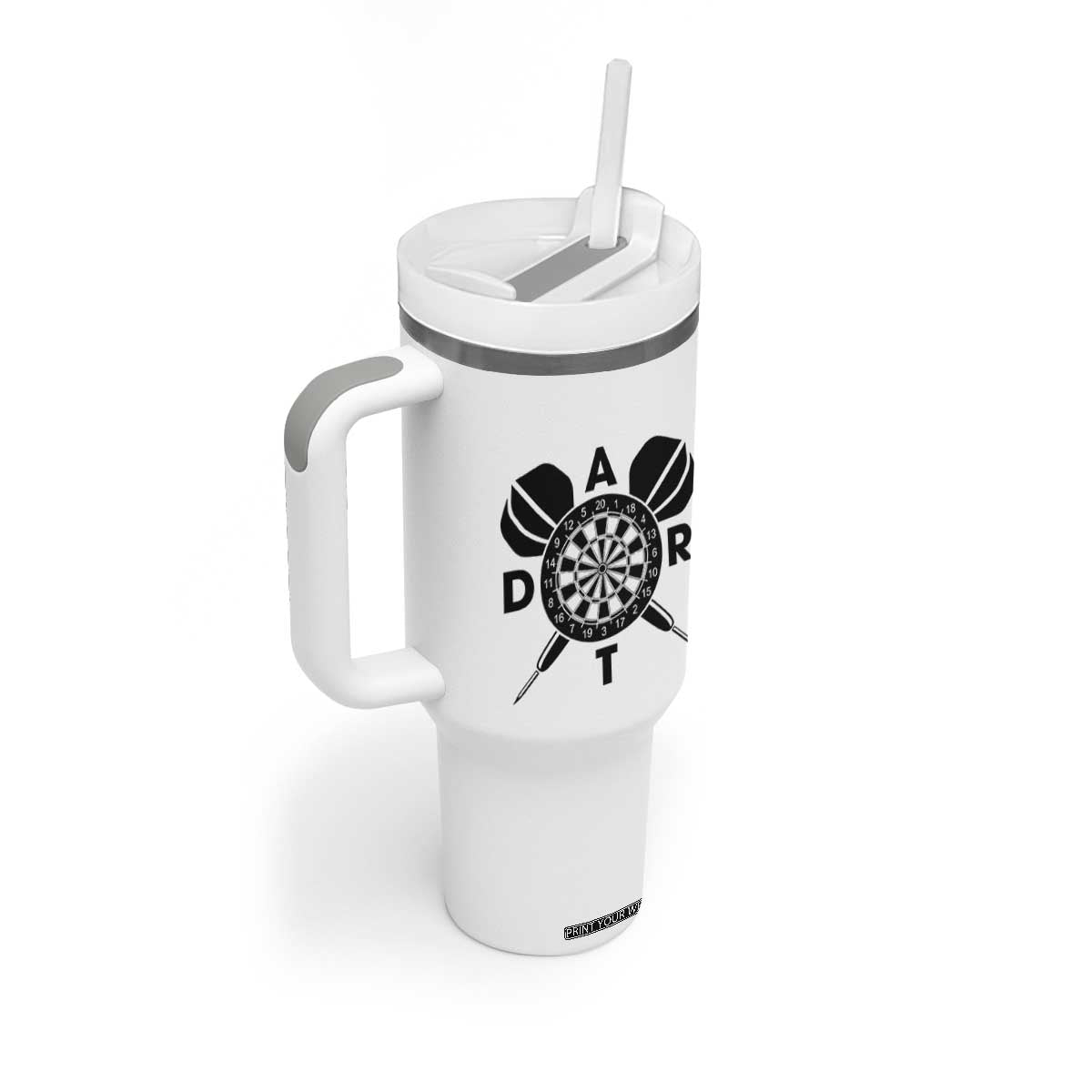 Vintage Dartboard Gift Idea For Dart Lover Tumbler With Handle TS12 Print Your Wear