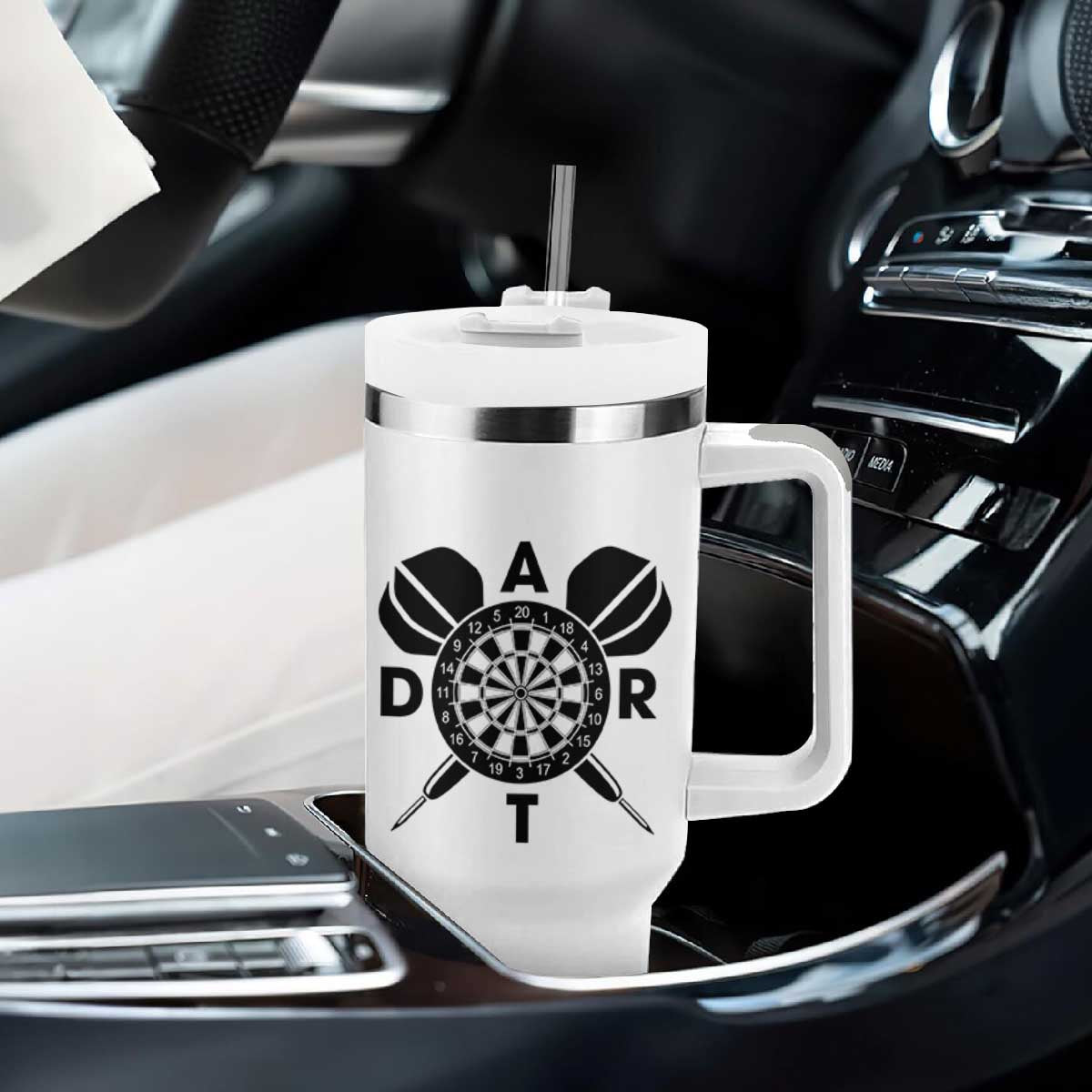 Vintage Dartboard Gift Idea For Dart Lover Tumbler With Handle TS12 Print Your Wear