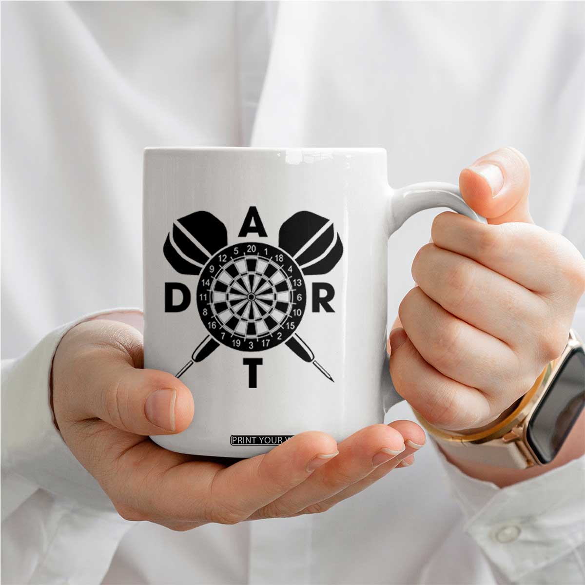 Vintage Dartboard Gift Idea For Dart Lover Coffee Mug TS12 Print Your Wear