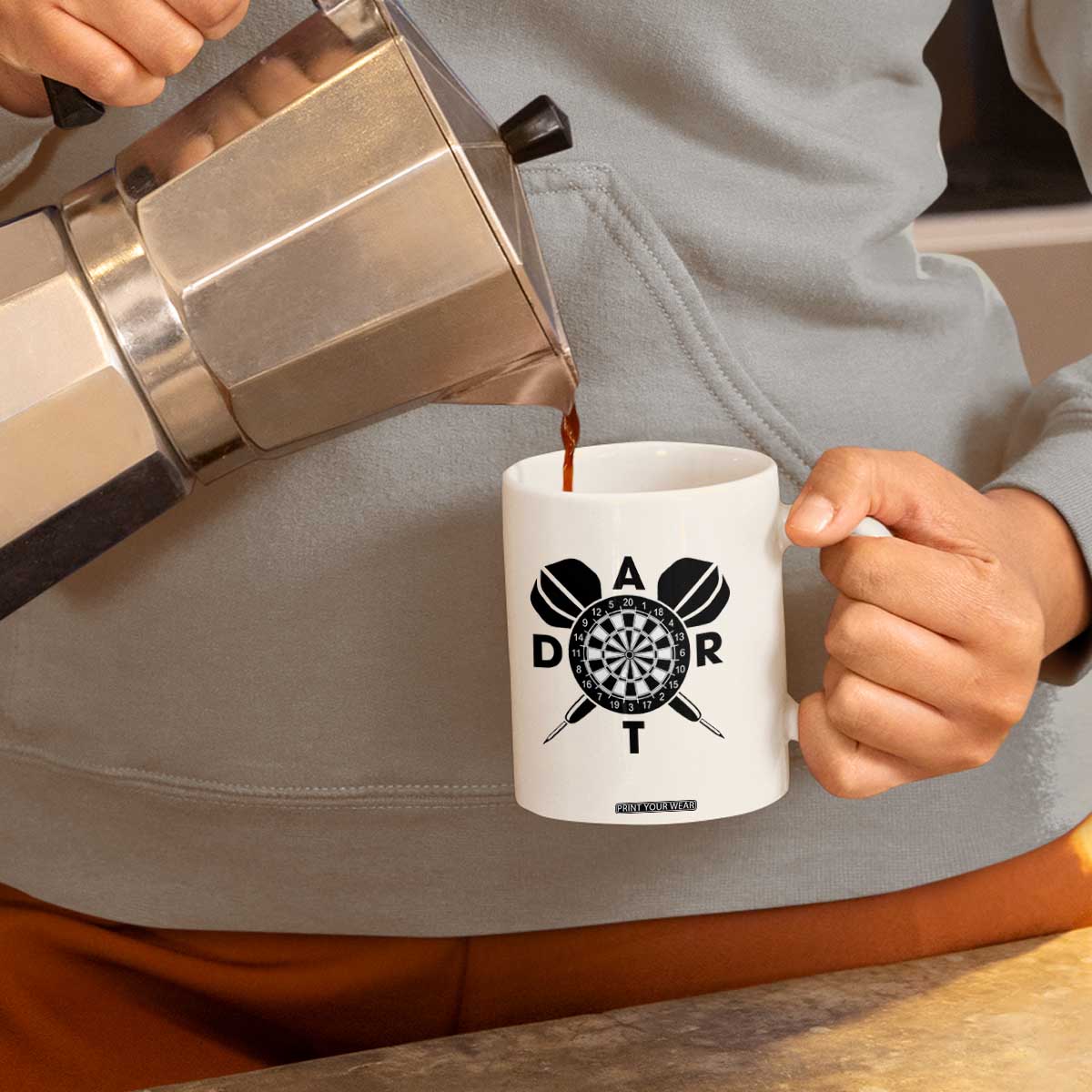 Vintage Dartboard Gift Idea For Dart Lover Coffee Mug TS12 Print Your Wear