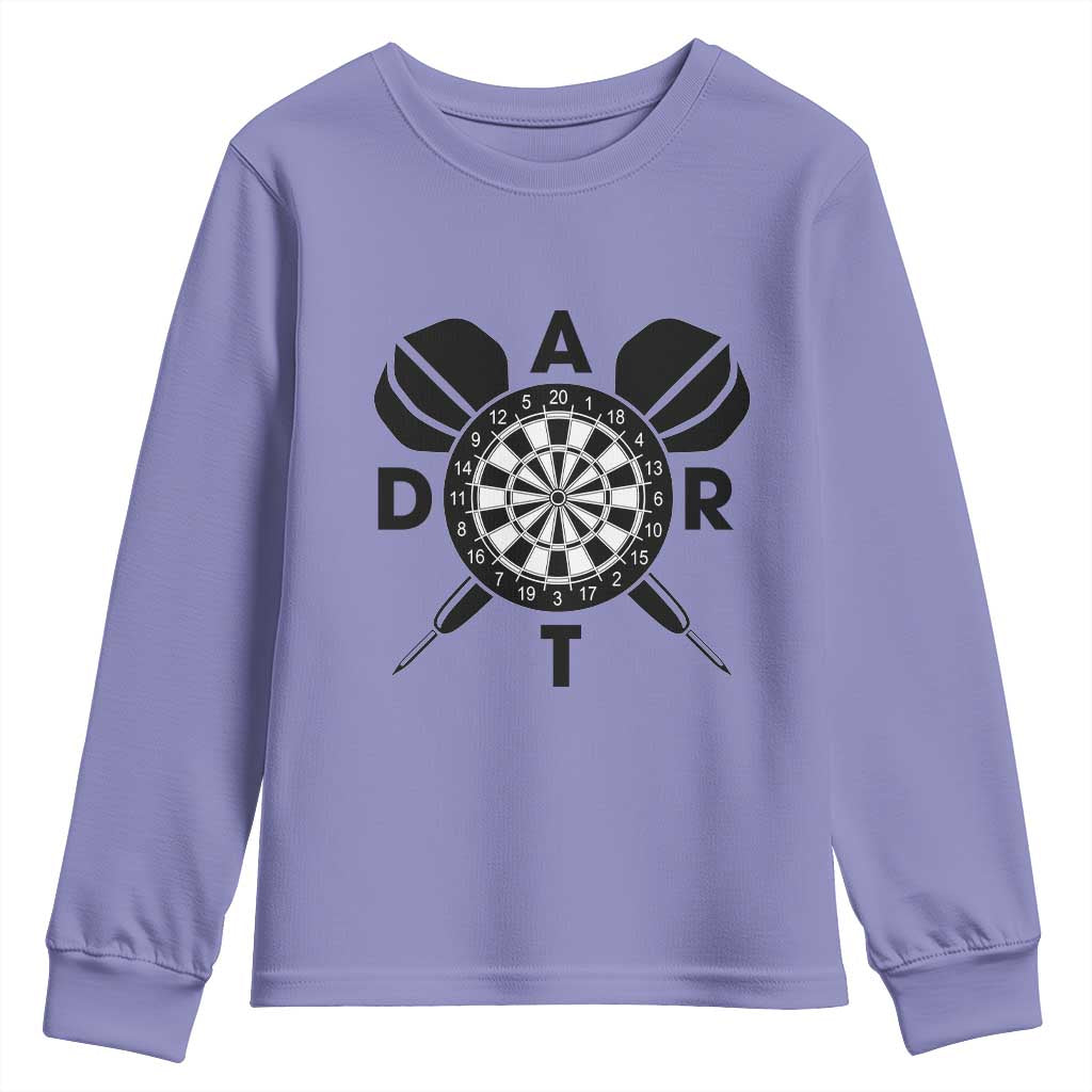Vintage Dartboard Gift Idea For Dart Lover Youth Sweatshirt TS12 Violet Print Your Wear