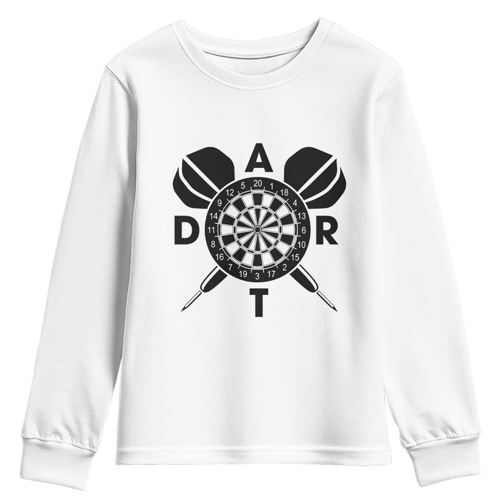 Vintage Dartboard Gift Idea For Dart Lover Youth Sweatshirt TS12 White Print Your Wear