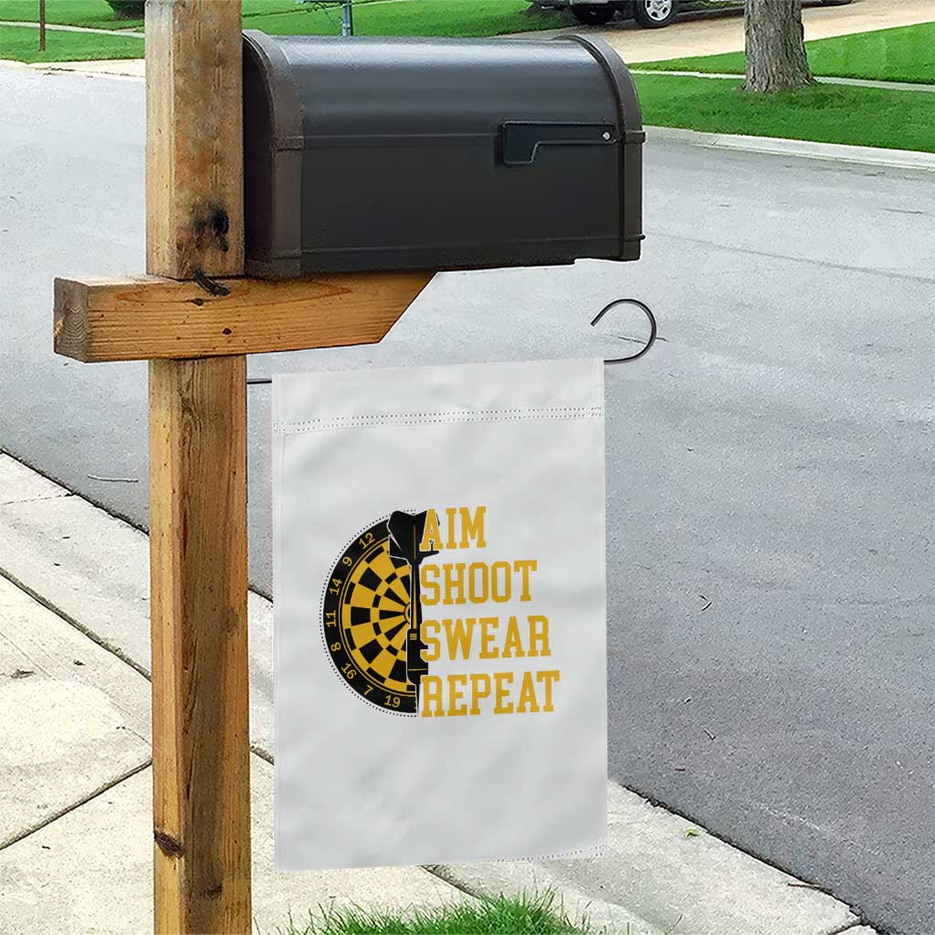 Funny Darts Retro Vintage Garden Flag Aim Shoot Swear Repeat Dartist Gift TS12 Print Your Wear