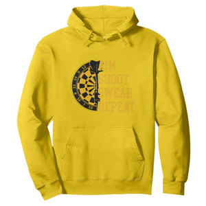 Funny Darts Retro Vintage Hoodie Aim Shoot Swear Repeat Dartist Gift TS12 Daisy Print Your Wear