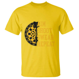 Funny Darts Retro Vintage T Shirt Aim Shoot Swear Repeat Dartist Gift TS12 Daisy Print Your Wear