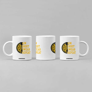 Funny Darts Retro Vintage Coffee Mug Aim Shoot Swear Repeat Dartist Gift TS12 Print Your Wear
