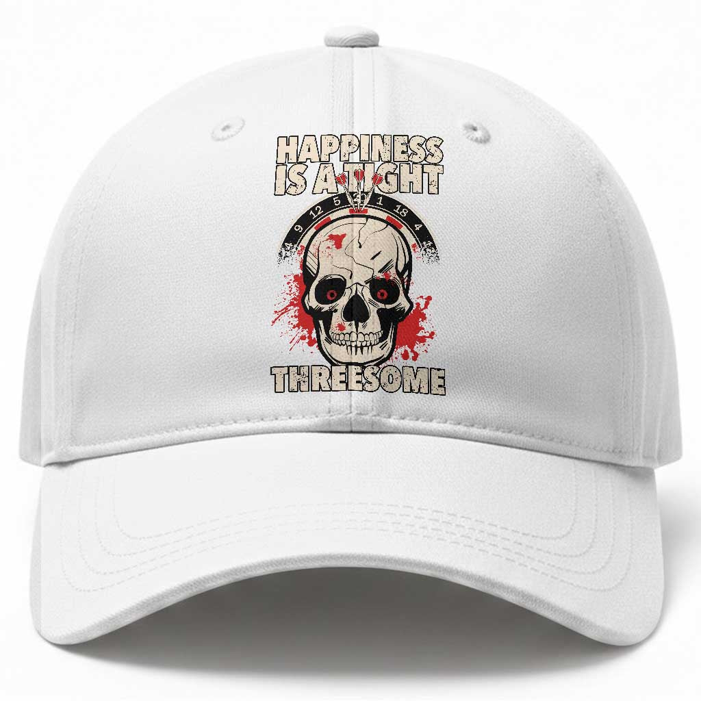 Happiness Is a Tight Threesome Baseball Cap Gothic Dart Player Gift TS12 Print Your Wear