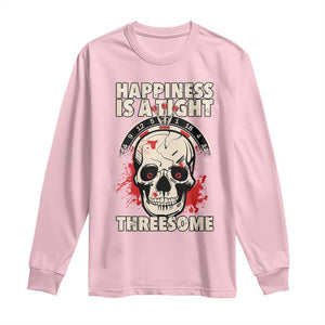 Happiness Is a Tight Threesome Long Sleeve Shirt Gothic Dart Player Gift TS12 Light Pink Print Your Wear