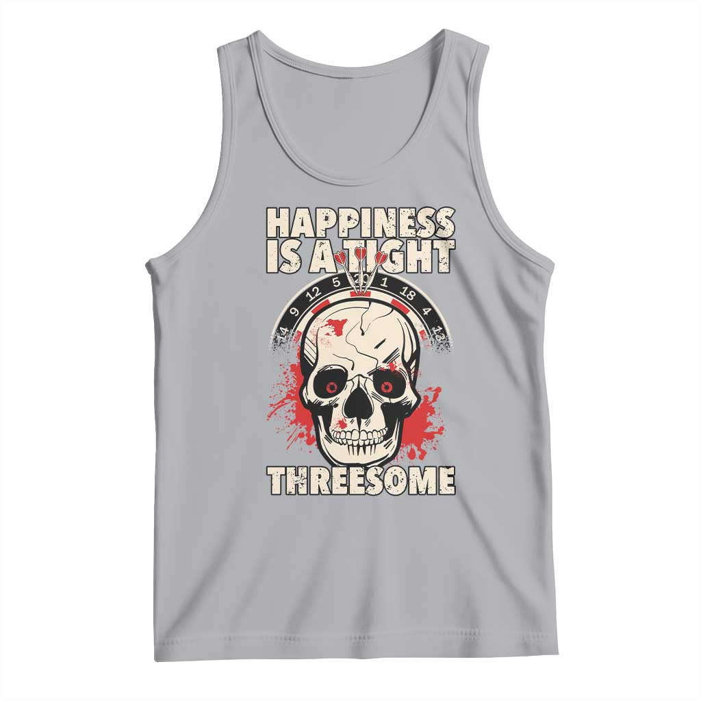 Happiness Is a Tight Threesome Tank Top Gothic Dart Player Gift TS12 Athletic Heather Print Your Wear