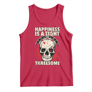 Happiness Is a Tight Threesome Tank Top Gothic Dart Player Gift TS12 Red Print Your Wear