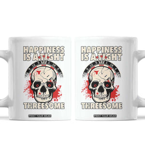 Happiness Is a Tight Threesome Coffee Mug Gothic Dart Player Gift TS12 White Print Your Wear